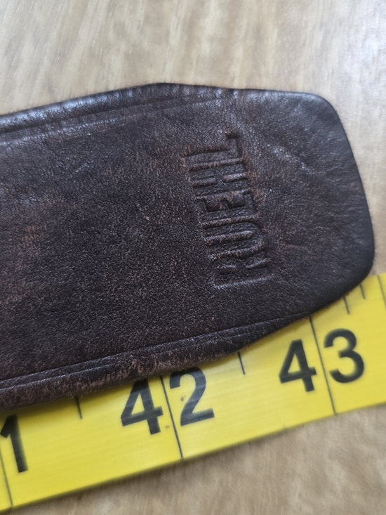 VTG Ruehl No 925 Distressed Brown Leather O Ring Belt Size M Y2K Boho Wide main image 4